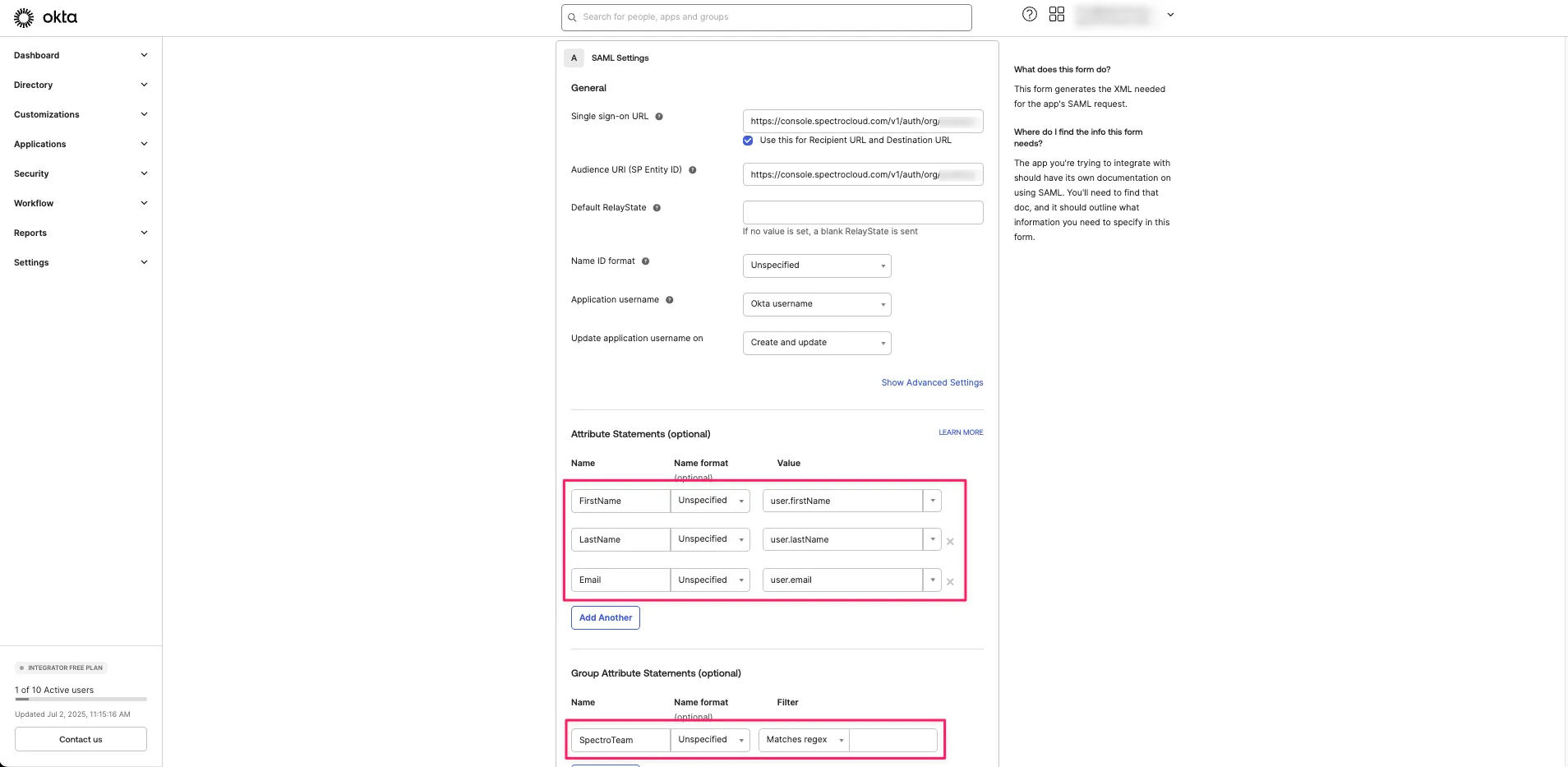 Configure Attribute Statements
